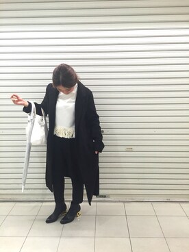 「KOBE LETTUCE」｜「アイテム（チェスターコート）」を使った、おはぎ❇︎さんさん（レディース・154cm）の春コーディネート