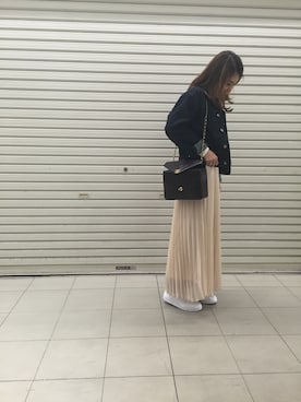 「chanel」｜「アイテム（デニムジャケット）」を使った、おはぎ❇︎さんさん（レディース・154cm）の春コーディネート