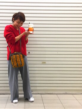 「SMELLY（スメリー）のアイテム（ピアス（両耳用））」を使った、おはぎ❇︎さんさん（レディース・154cm）の秋コーディネート
