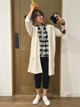 「アイテム（インテリア雑貨）」を使った、橋本さん（レディース・162cm）の秋コーディネート