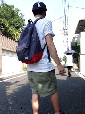 「The Herschel Supply Co. Brand（ハーシェルサプライ）のアイテム」を使った、somerare さん（メンズ・171cm）の夏コーディネート