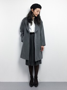 三上玲奈さん（レディース・165cm）の冬コーディネート