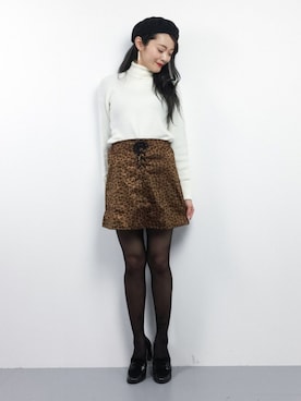 三上玲奈さん（レディース・165cm）の冬コーディネート