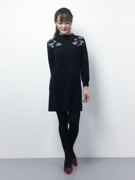 三上玲奈さん（レディース・165cm）の冬コーディネート