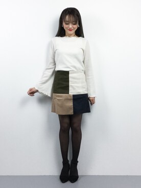 三上玲奈さん(レディース・165cm)の冬コーディネート