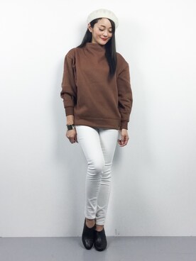 三上玲奈さん（レディース・165cm）の冬コーディネート