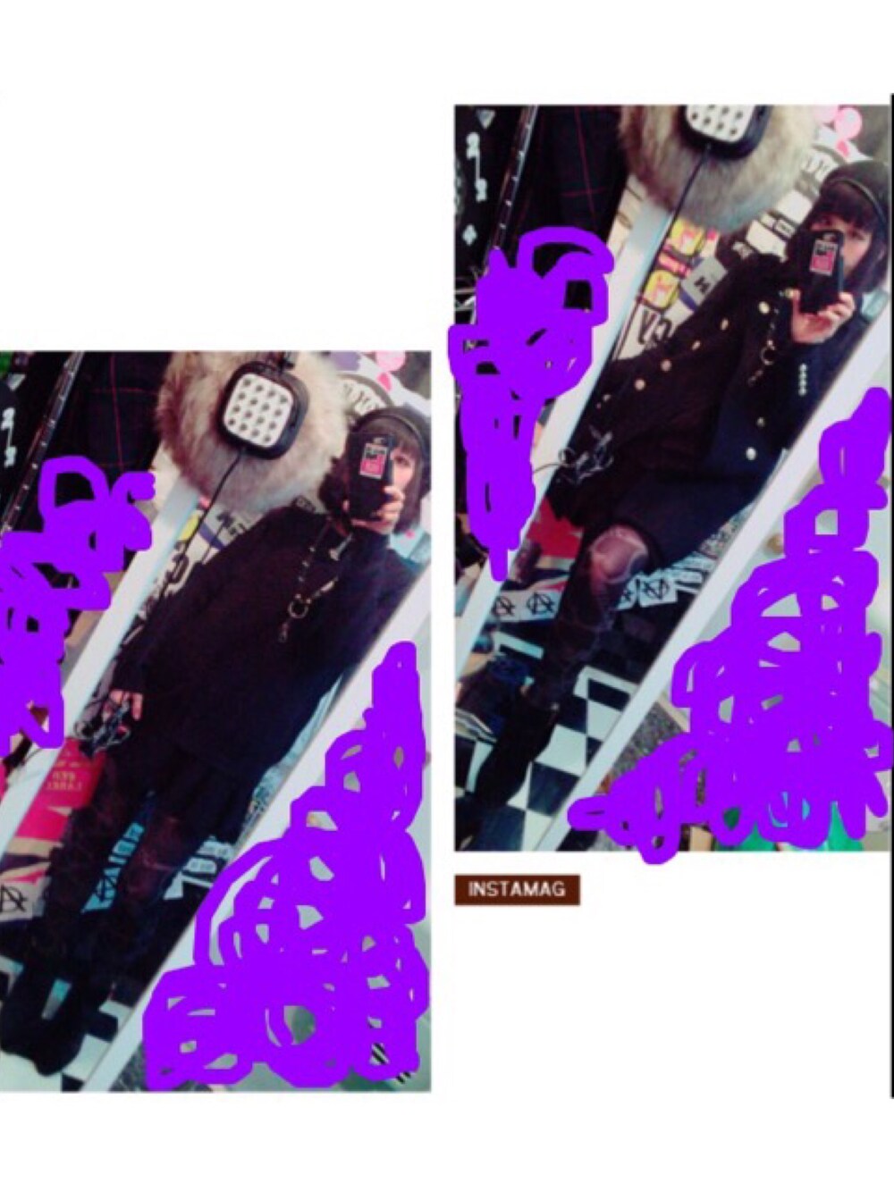 ブラック系のその他アウター、ブラック系のタイツ/ストッキング、ブラック系のハンチング/ベレー帽を着用したレディースの冬コーディネートの1枚目の写真