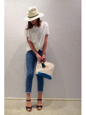 「アイテム（クラッチバッグ）」を使った、▲Yuuri.s▼さん（レディース・165cm）の夏コーディネート