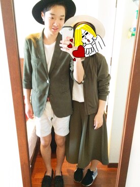 「COMME CA ISM（コムサイズム）のアイテム（ミリタリージャケット）」を使った、かいトゥーさん（メンズ・172cm）の秋コーディネート