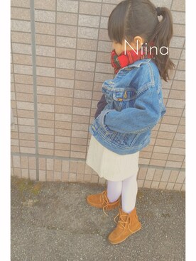 「アイテム（ブーツ）」を使った、Niinaさん（キッズ・110cm）の冬コーディネート