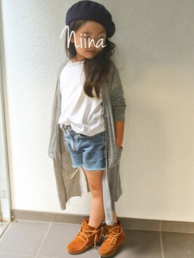 「アイテム（ブーツ）」を使った、Niinaさん（キッズ・110cm）の秋コーディネート
