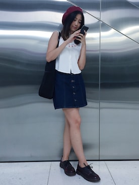 「cotton on」｜「アイテム（帽子）」を使った、Pさん（レディース・166cm）の秋コーディネート