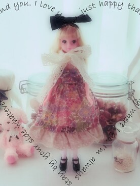 「ディズニー」｜「アイテム（フィギュア）」を使った、m i k a.さん（レディース・149cm）の秋コーディネート