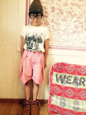 「アイテム（ブーツ）」を使った、daikenharuruさん（キッズ・130cm）の夏コーディネート