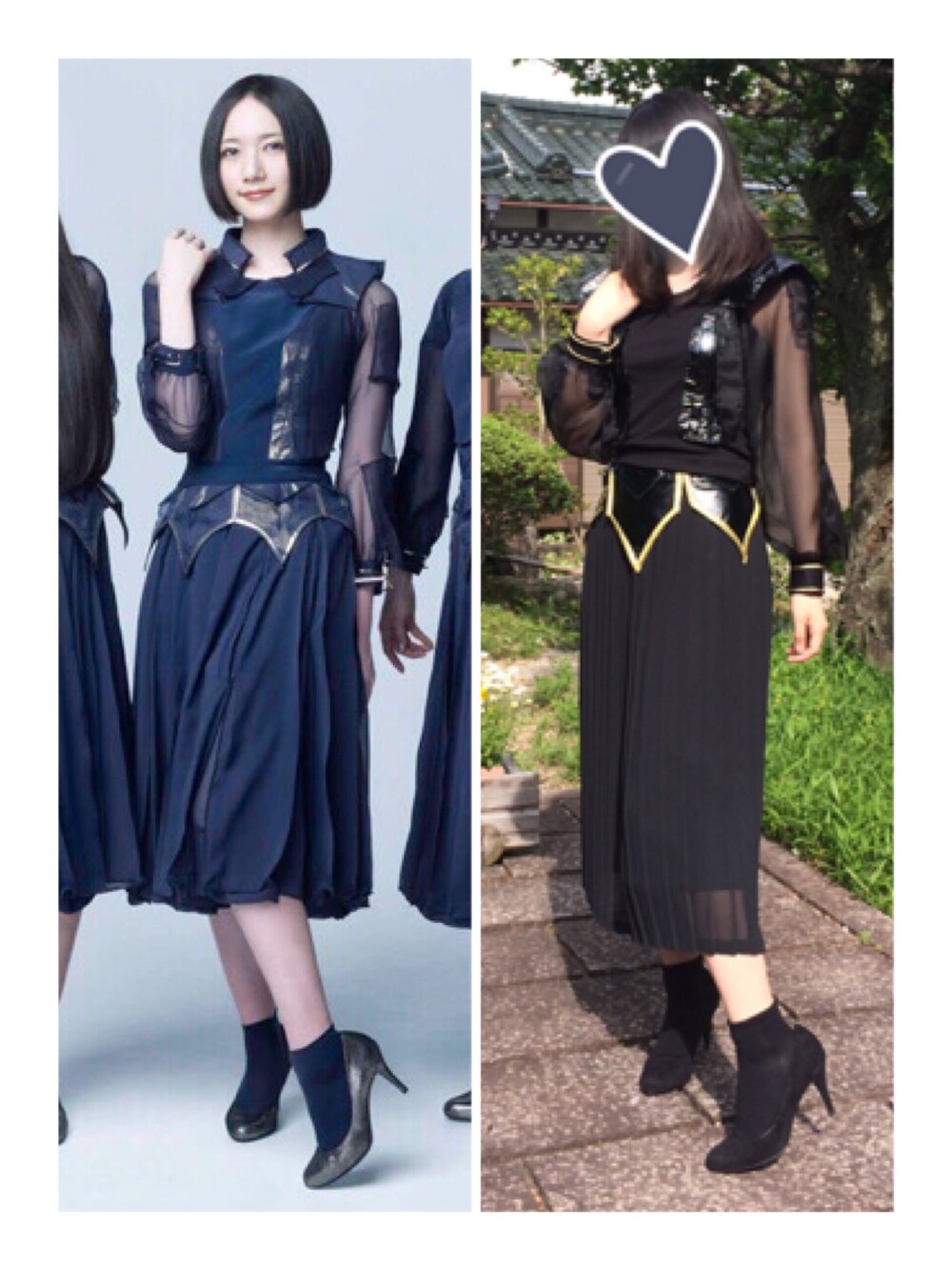 「Perfume、FLASH、COSMIC EXPLORER、コスプレ」｜「コスプレのPerfume FLASH TV衣装（その他、ブラック系）」を使った、もえのすけさん（レディース・159cm）の春コーディネートの1枚目の写真
