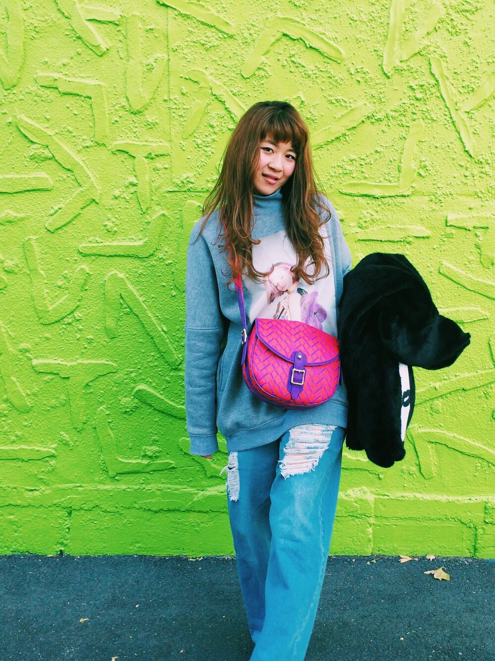 「Little sunny biteのアイテム（ワンピース、グレー系）」を使った、littlesunnybiteyoppyさん（レディース・167cm）の冬コーディネートの1枚目の写真