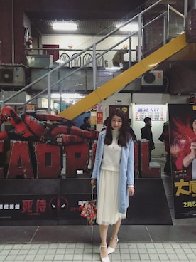 「バレンタインデートスタイル」｜「アイテム（チェスターコート）」を使った、Hsiao-Wei Hsiaさん（レディース・167cm）の冬コーディネート
