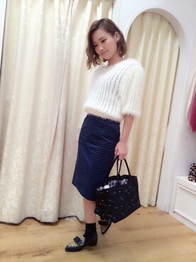 「Supreme.La.La.（シュープリームララ）のアイテム（シューズ）」を使った、Rikako Takahashiさん（レディース・158cm）の秋コーディネート