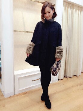 「Supreme.La.La.（シュープリームララ）のアイテム（その他アウター）」を使った、Rikako Takahashiさん（レディース・158cm）の秋コーディネート