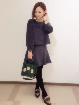 「Supreme.La.La.（シュープリームララ）のアイテム（その他トップス）」を使った、Rikako Takahashiさん（レディース・158cm）の秋コーディネート