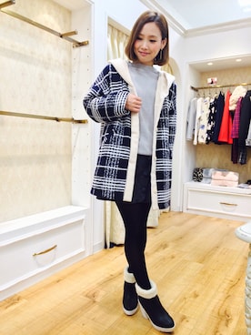 「Supreme.La.La.（シュープリームララ）のアイテム（その他アウター）」を使った、Rikako Takahashiさん（レディース・158cm）の冬コーディネート