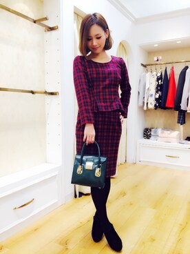 「Supreme.La.La.（シュープリームララ）のアイテム（その他トップス）」を使った、Rikako Takahashiさん（レディース・158cm）の冬コーディネート