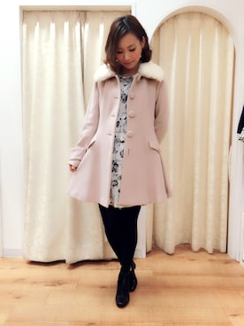 「Supreme.La.La.（シュープリームララ）のアイテム（その他アウター）」を使った、Rikako Takahashiさん（レディース・158cm）の冬コーディネート