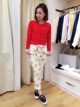 「Supreme.La.La.（シュープリームララ）のアイテム（パンツ）」を使った、Rikako Takahashiさん（レディース・158cm）の冬コーディネート