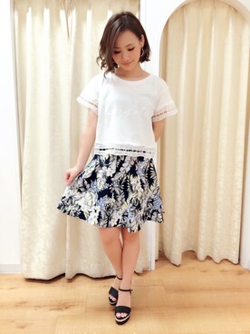 「Supreme.La.La.（シュープリームララ）のアイテム（アクセサリー）」を使った、Rikako Takahashiさん（レディース・158cm）の春コーディネート