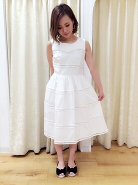 「Supreme.La.La.（シュープリームララ）のアイテム（アクセサリー）」を使った、Rikako Takahashiさん（レディース・158cm）の夏コーディネート