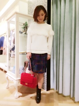 「Supreme.La.La.（シュープリームララ）のアイテム（その他シューズ）」を使った、Rikako Takahashiさん（レディース・158cm）の秋コーディネート