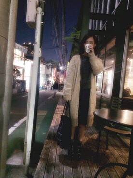 「Supreme.La.La.（シュープリームララ）のアイテム（その他シューズ）」を使った、Rikako Takahashiさん（レディース・158cm）の秋コーディネート