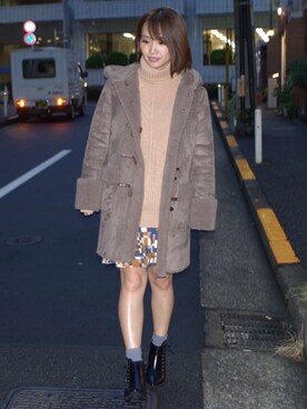 「Supreme.La.La.（シュープリームララ）のアイテム（その他アウター）」を使った、Rikako Takahashiさん（レディース・158cm）の秋コーディネート