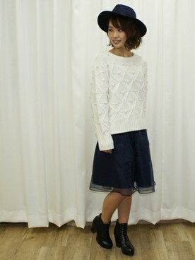 「Supreme.La.La.（シュープリームララ）のアイテム（その他シューズ）」を使った、Rikako Takahashiさん（レディース・158cm）の秋コーディネート