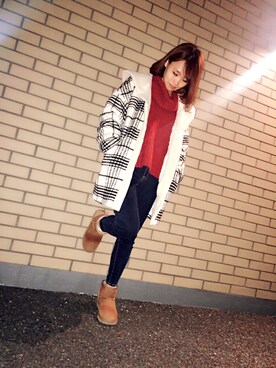 「Supreme.La.La.（シュープリームララ）のアイテム（その他アウター）」を使った、Rikako Takahashiさん（レディース・158cm）の冬コーディネート