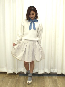 「Supreme.La.La.（シュープリームララ）のアイテム（その他シューズ）」を使った、Rikako Takahashiさん（レディース・158cm）の冬コーディネート