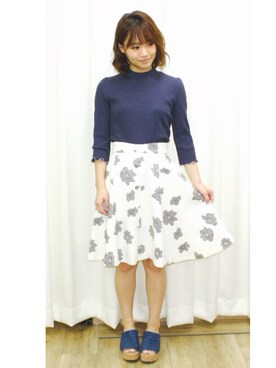 「Supreme.La.La.（シュープリームララ）のアイテム（その他シューズ）」を使った、Rikako Takahashiさん（レディース・158cm）の春コーディネート