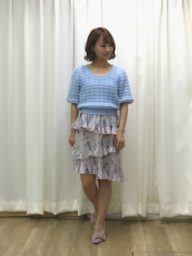 「Supreme.La.La.（シュープリームララ）のアイテム（シューズ）」を使った、Rikako Takahashiさん（レディース・158cm）の夏コーディネート