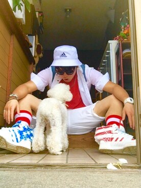 「adidas Originals by JEREMY SCOTT」｜「アイテム（その他）」を使った、たいせい。さん（メンズ・173cm）の春コーディネート
