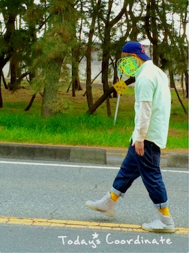 「adidas Originals by JEREMY SCOTT」｜「アイテム（キャップ）」を使った、たいせい。さん（メンズ・173cm）の春コーディネート