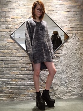 「NO ID.」｜山本さん（レディース・173cm）の秋コーディネート