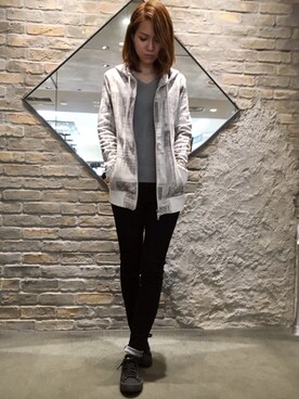 「NO ID.」｜山本さん（レディース・173cm）の秋コーディネート