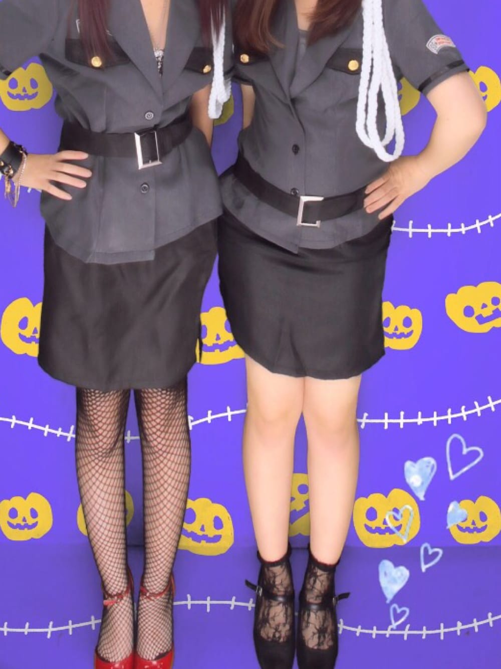 「WEAR HALLOWEEN 2015、ミニスカポリス、BUBBLES、Amazon、VAMPS HALLOWEENPARTY 2015、VAMPS ハロウィンパーティ、コスプレ」｜「BUBBLESのアイテム（タイツ/ストッキング、ブラック系）」を使った、せつこさん（レディース・146cm）の秋コーディネートの1枚目の写真