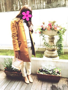 「URBAN RESEARCH（アーバンリサーチ）のアイテム（ダッフルコート）」を使った、yuukaさん（レディース・167cm）の春コーディネート