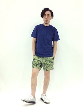 「and wander（アンドワンダー）のアイテム（パンツ）」を使った、マツダ ケンさん（メンズ・174cm）の春コーディネート
