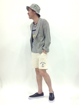 「パイル」｜「アイテム（その他アウター）」を使った、マツダ ケンさん（メンズ・174cm）の春コーディネート