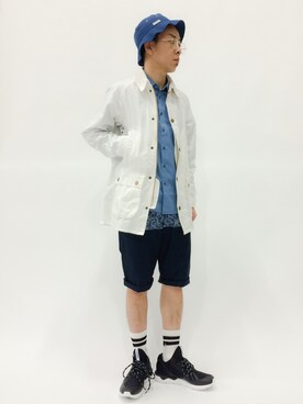 「Steven Alan（スティーブンアラン）のアイテム（キャップ）」を使った、マツダ ケンさん（メンズ・174cm）の春コーディネート