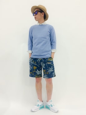 「JOEY FACTORY（ジョーイファクトリー）のアイテム（パンツ）」を使った、マツダ ケンさん（メンズ・174cm）の春コーディネート