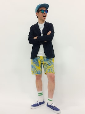 「VANS（バンズ）のアイテム（帽子）」を使った、マツダ ケンさん（メンズ・174cm）の春コーディネート