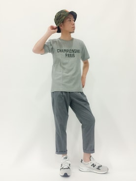 「CHAPTER WORLD PREMIUM（チャプターワールドプレミアム）のアイテム（シューズ）」を使った、マツダ ケンさん（メンズ・174cm）の春コーディネート